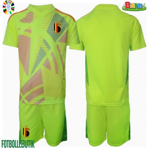 Belgien Målvakt Bortaställ Barn EM 2024 Kortärmad (+ Korta byxor)